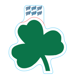 Blue 84 Shamrock Sticker 8"x 8"