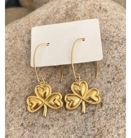 McTrinkets Shamrock Gold Earrings