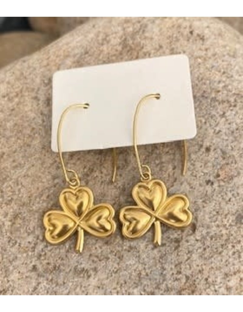 McTrinkets Shamrock Gold Earrings
