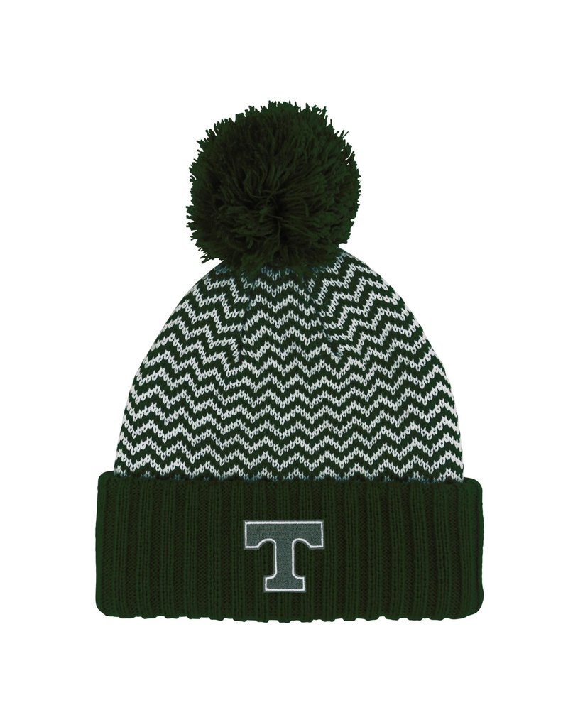 Logo Fit Racing Stripes  Knit Hat with Pom