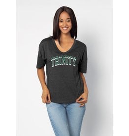 Chicka-d Black Heather Ladies V-neck