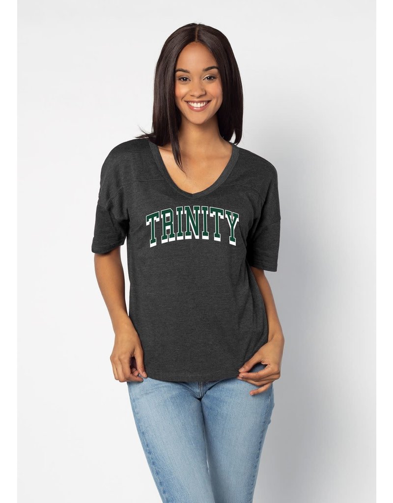 Chicka-d Black Heather Ladies V-neck