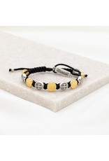My Saint My Hero Blessing Bracelet Silver/Gold with Black Cord