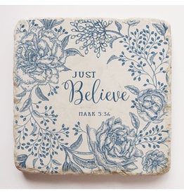 Twelve Stone Art Spiritual Coaster Believe