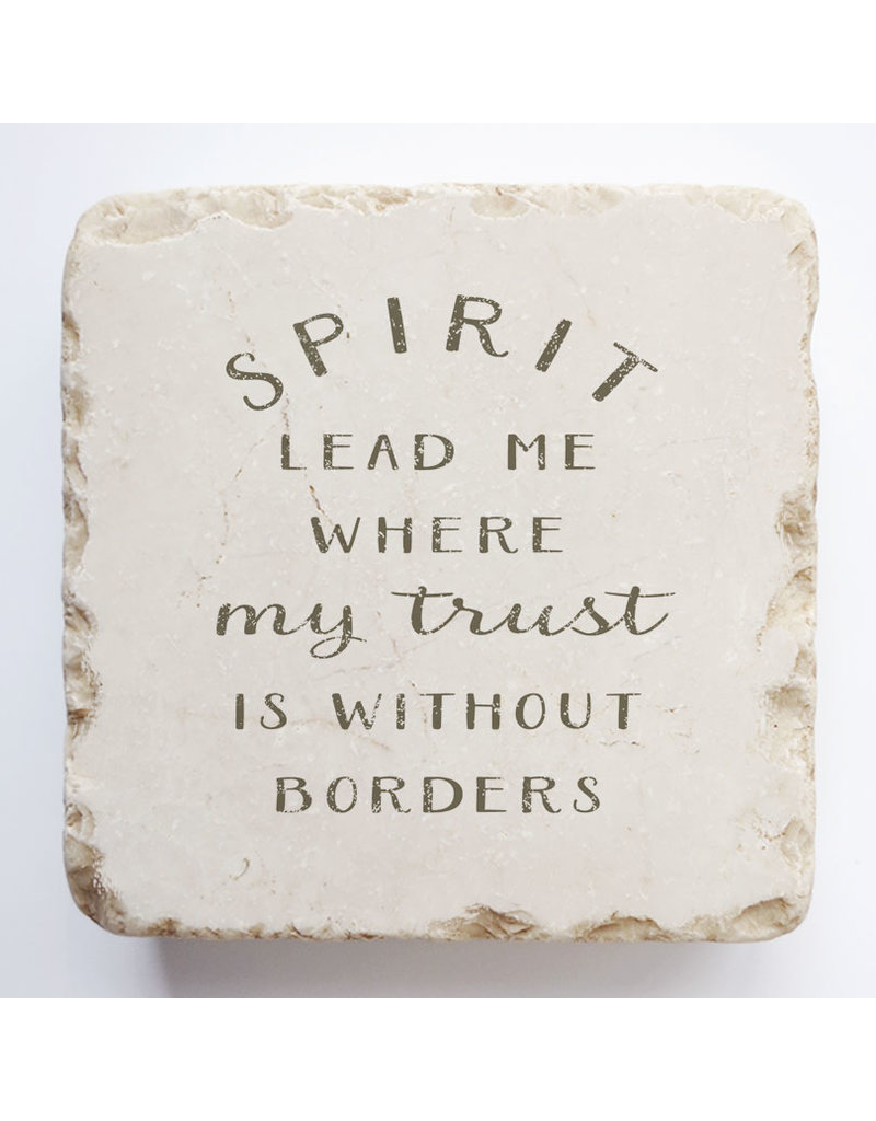 Twelve Stone Art Spiritual Coaster Spirit Leads Me Where My Trust is