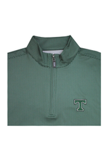 Horn Legend Performance Houndstooth  Green 1/4 Zip