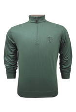 Horn Legend Performance Houndstooth  Green 1/4 Zip
