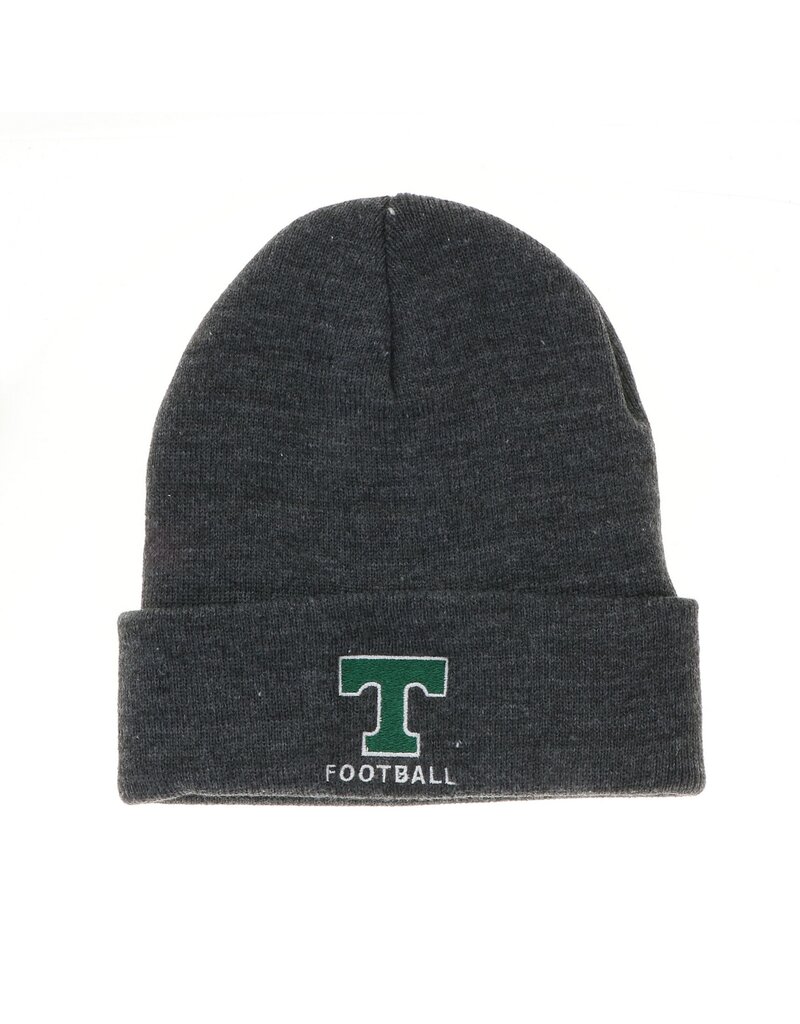 Football Charcoal Beanie Knit