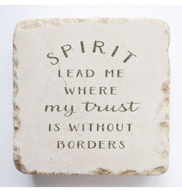 Twelve Stone Art Small Block Stone "Spirit Lead Me Where my Trust is without Borders."