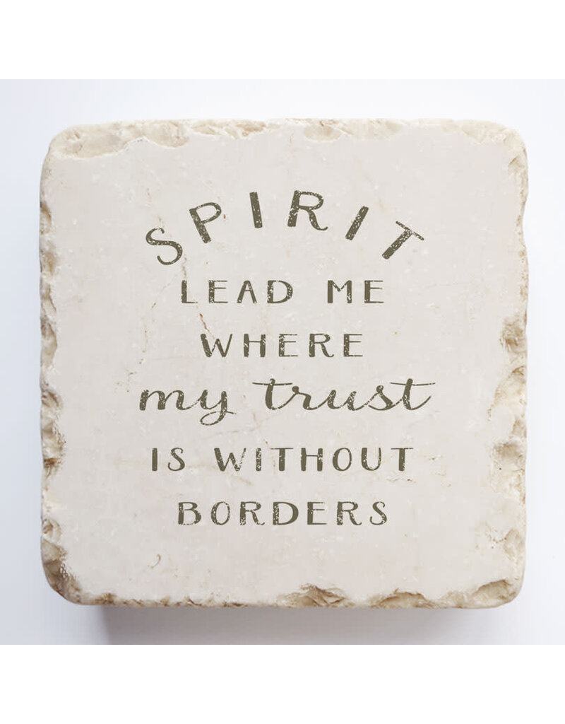 Twelve Stone Art Small Block Stone "Spirit Lead Me Where my Trust is without Borders."