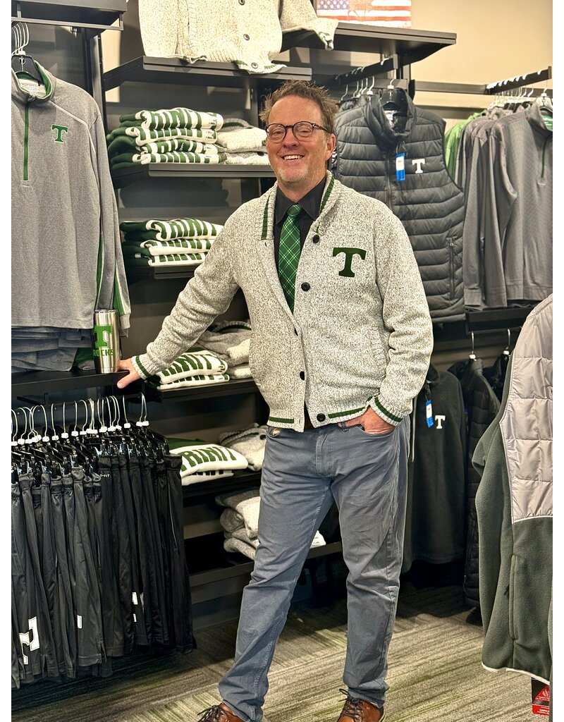 Barbarian Final Sale Classic Worksock Cardigan Forest Stripe