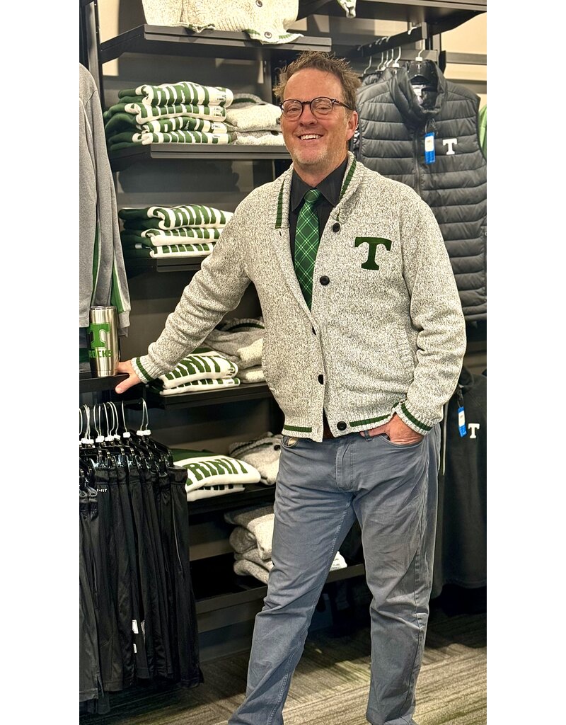 Barbarian Final Sale Classic Worksock Cardigan Forest Stripe