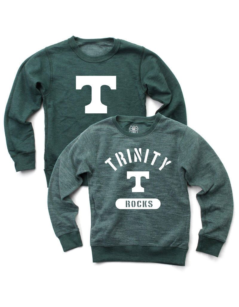 Wes & Willy Youth Reversible Fleece Sweatshirt Power T Green