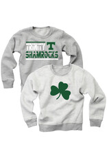 Wes & Willy Youth Reversible Fleece Sweatshirt Shamrock Heather