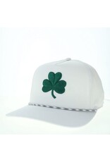 Legacy Athletics Caddy Hat White with grey/white rope Shamrock