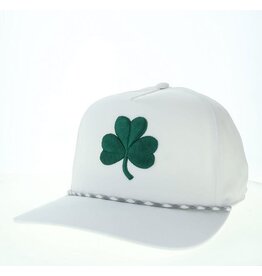 Legacy Athletics Caddy Hat White with grey/white rope Shamrock
