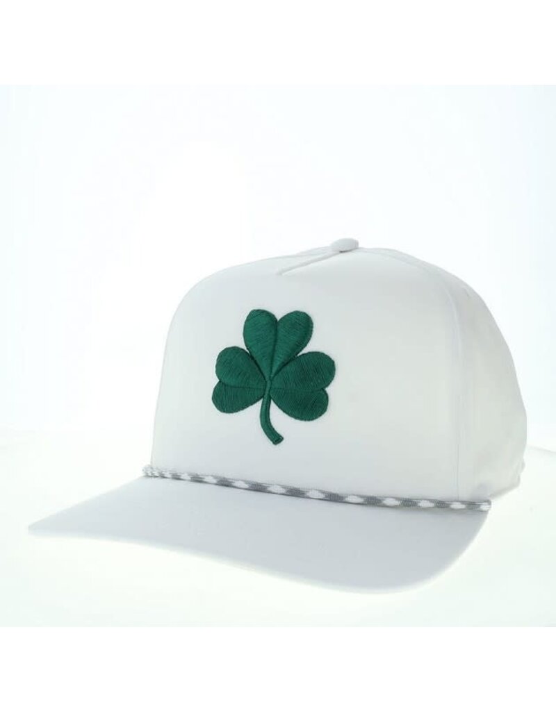 Legacy Athletics Caddy Hat White with grey/white rope Shamrock