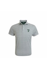 Horn Legend Performance White Clover Leaf Pattern Polo