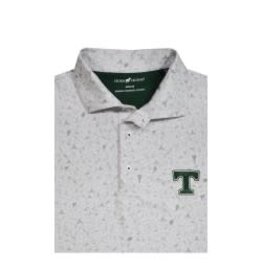 Horn Legend Performance Grey Football Pattern Polo