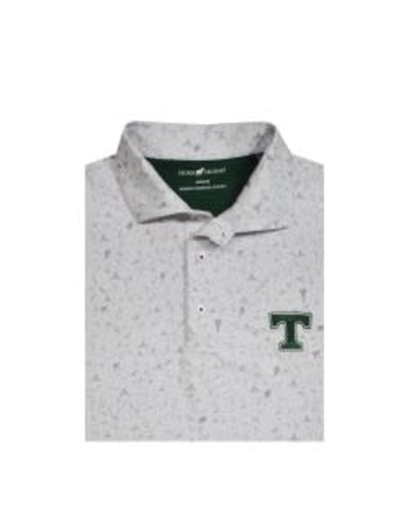 Horn Legend Performance Grey Football Pattern Polo