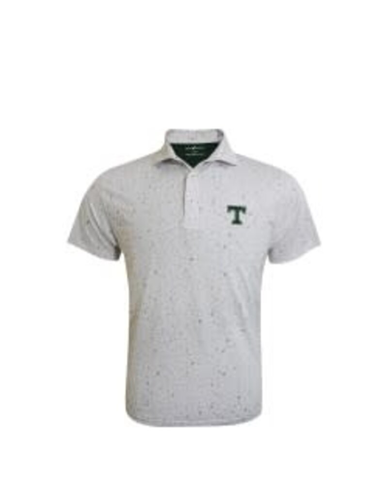 Horn Legend Performance Grey Football Pattern Polo
