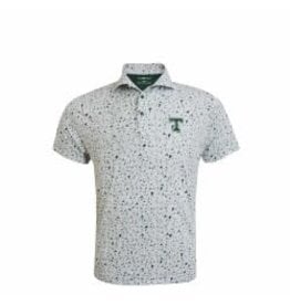Horn Legend Performance Green Football Pattern Polo