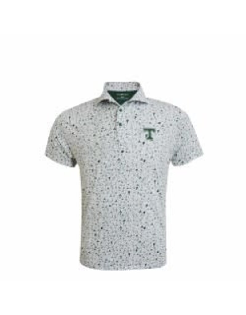 Horn Legend Performance Green Football Pattern Polo