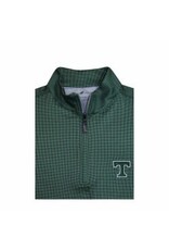 Horn Legend Performance Houndstooth  Green 1/4 Zip