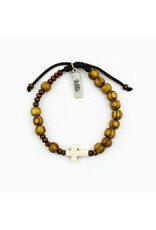 My Saint My Hero Pray Chaplet Prayer Wood Bracelet
