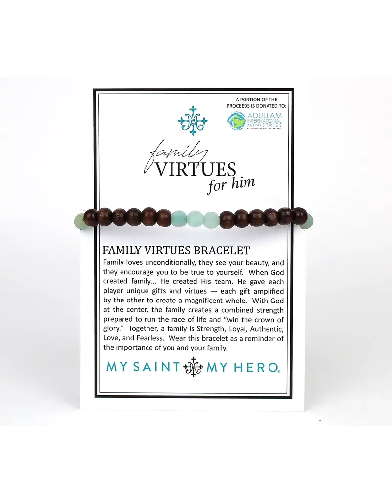 My Saint My Hero Family Virtues for Him Sea Bracelet