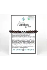 My Saint My Hero Family Virtues for  Him Center  Bracelet