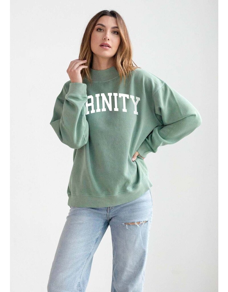 University Girls Chicka-D Nantucket Mock-Neck Mint Sweatshirt
