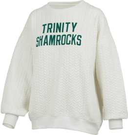 pressbox Pressbox Roxbury Ivory Quilted Crew Oversized Fleece