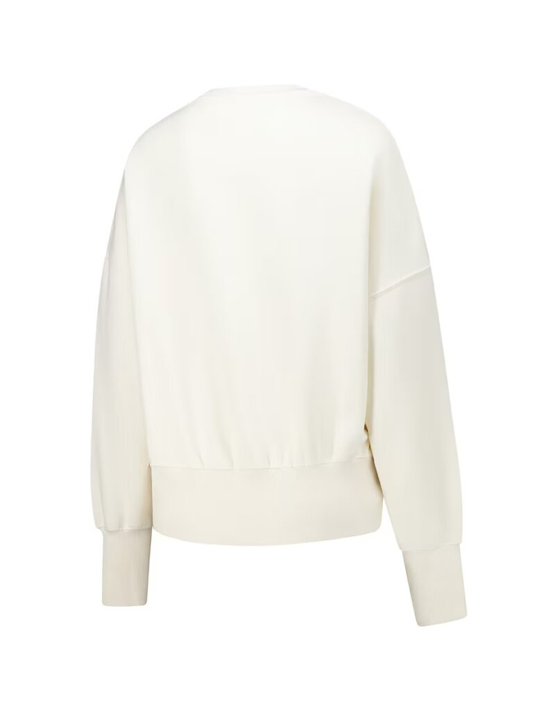 pressbox Pressbox Roxbury Ivory Quilted Crew Oversized Fleece