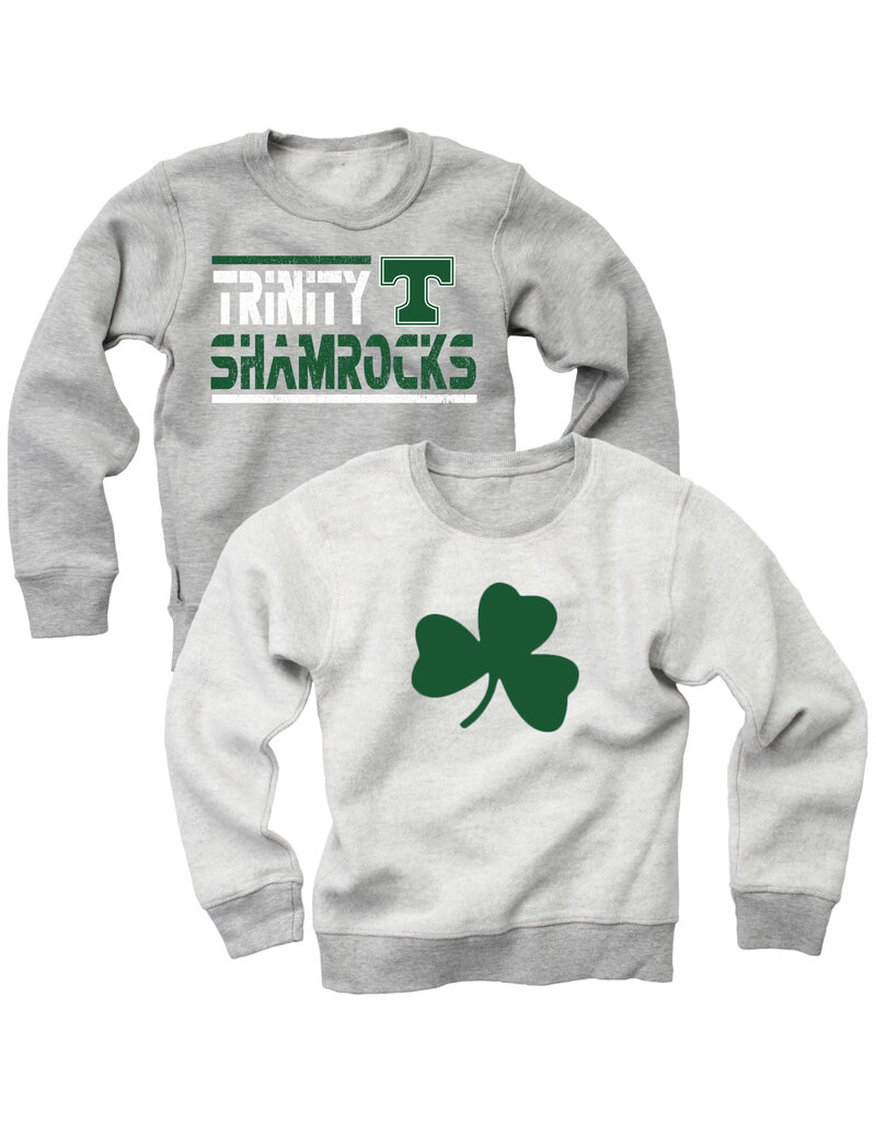 Wes & Willy Youth Reversible Fleece Sweatshirt Shamrock Heather
