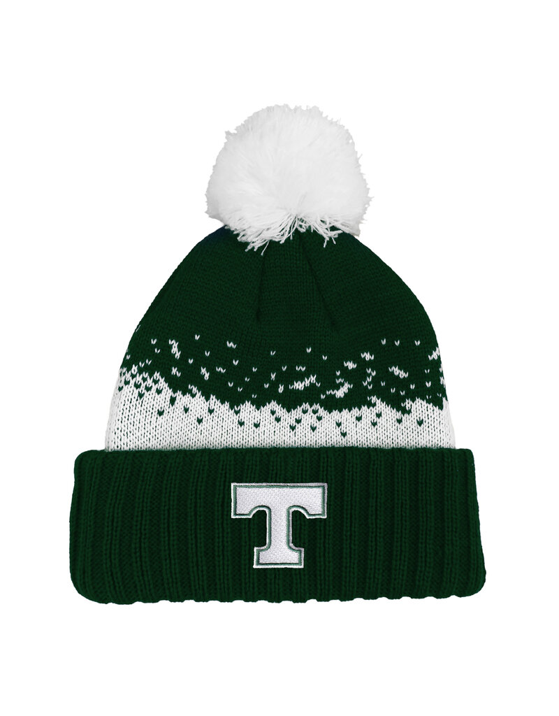 Logo Fit Iceman Speckle Pattern Knit Hat with Pom