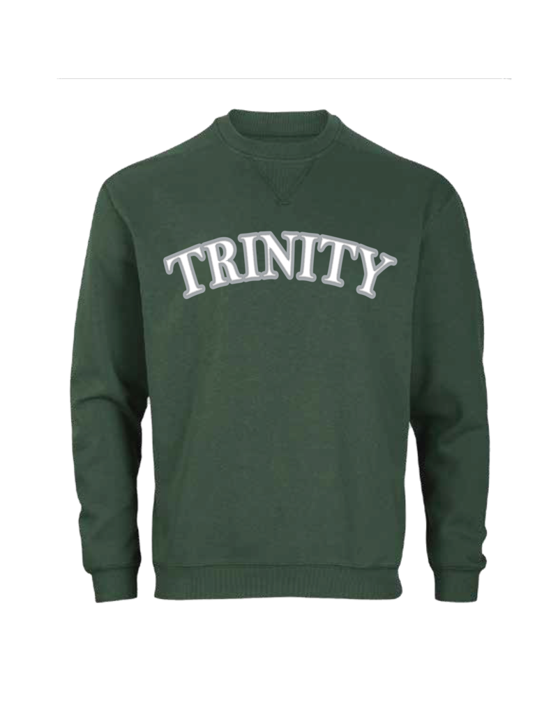 Boxercraft Final Sale Green Fleece Soft Fleece Crew with Applique