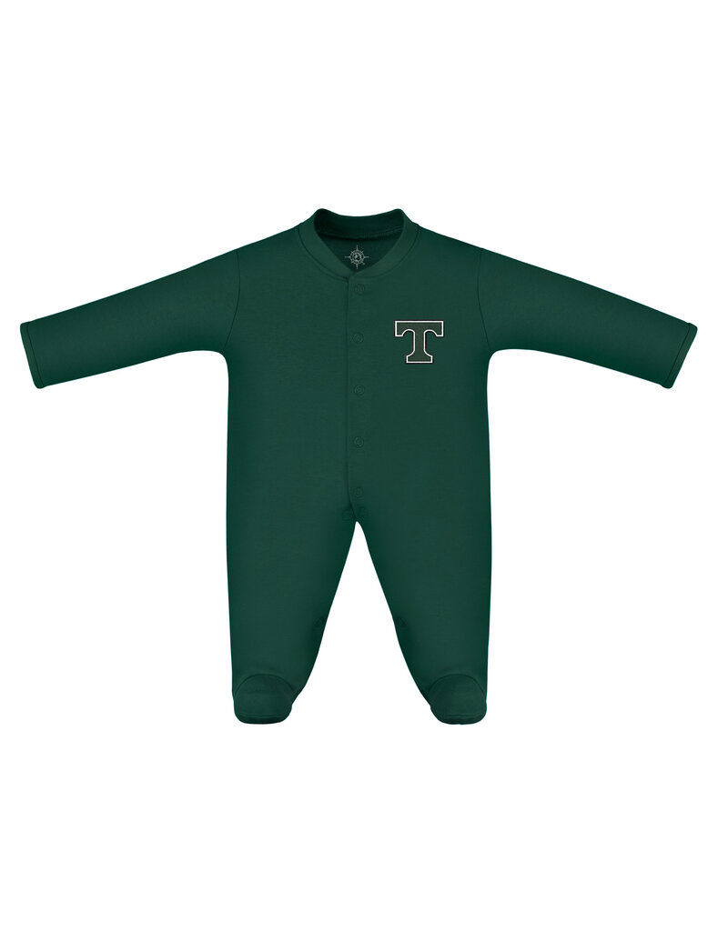 Creative Knitwear Creative Knitwear Bodysuit Footed Romper Green