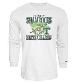 Blue 84 2025 Baseball State Champs White Tee Long Sleeve