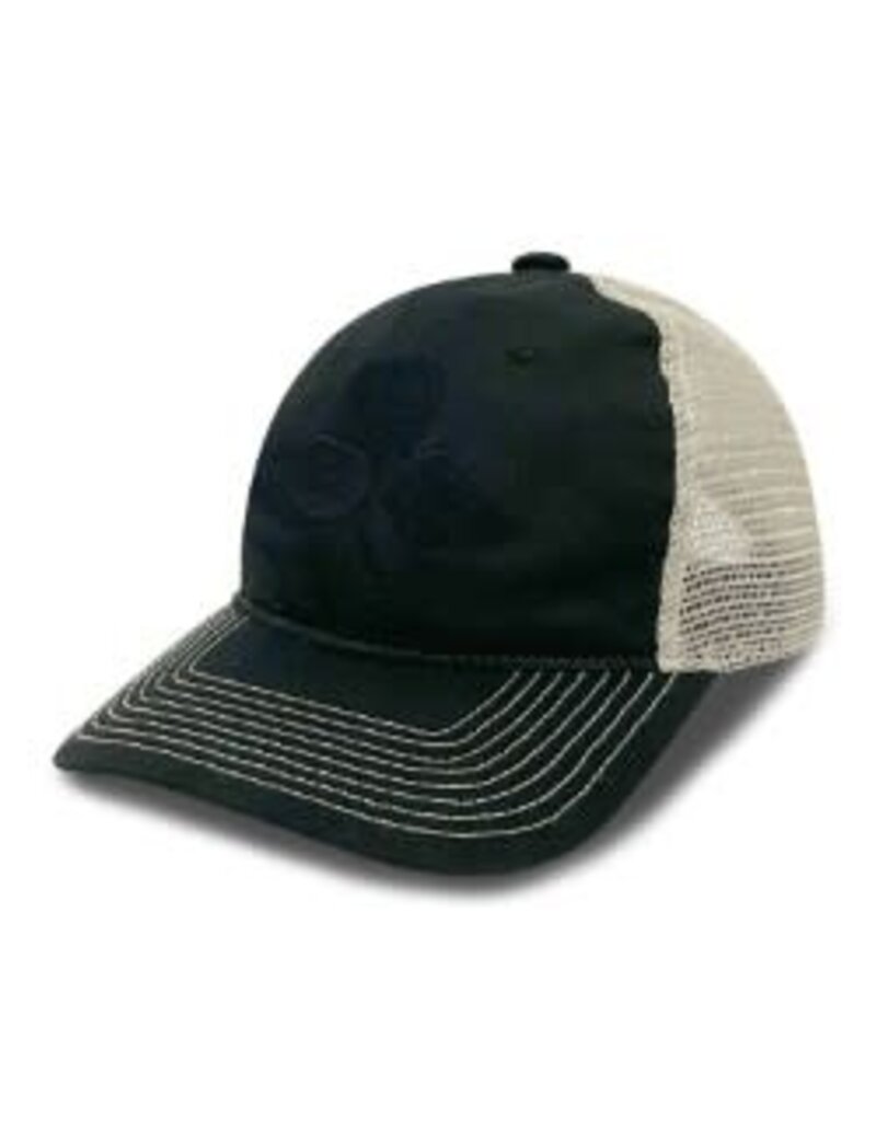 Game Black Shamrock Trucker Hat with Rock on Side