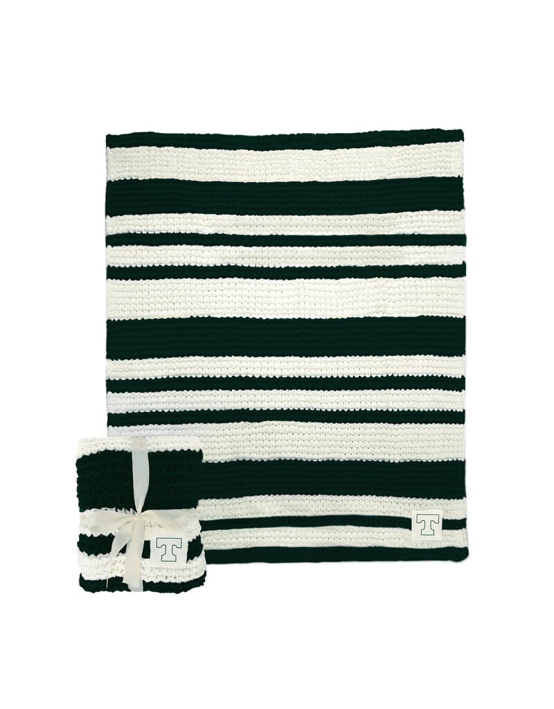 Logo Brands Logo Brand Luxe Dreams Blanket Green White