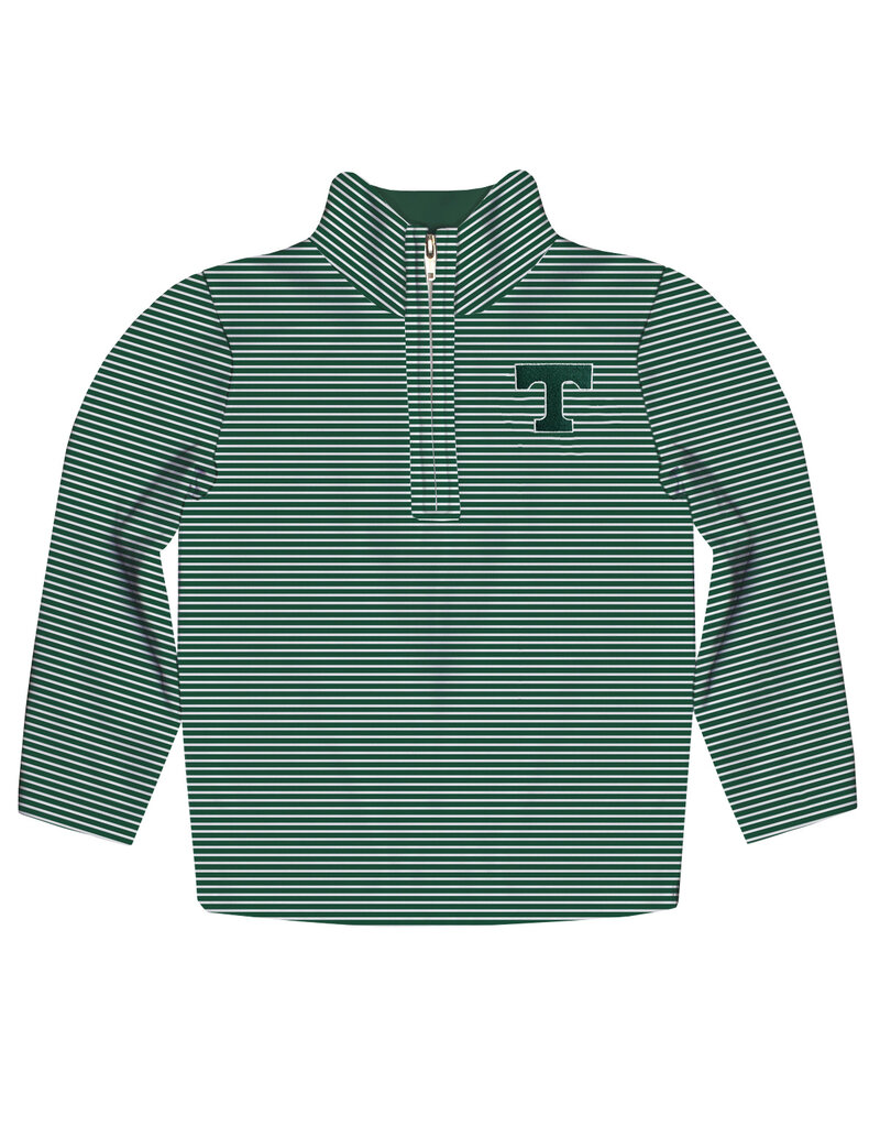 Vive La Fete Youth Green Stripe 1/4 ZIp