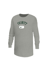 Nike Nike Youth Heather white swoosh  Dri-Fit Long Sleeve