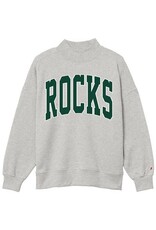 League Steel Grey Rocks Diana Mock Neck