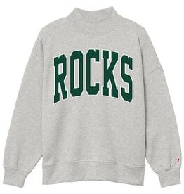League Steel Grey Rocks Diana Mock Neck
