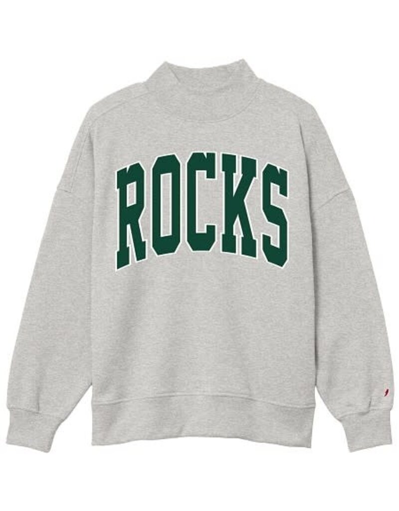 League Steel Grey Rocks Diana Mock Neck