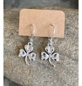 McTrinkets Shamrock Silver Earrings