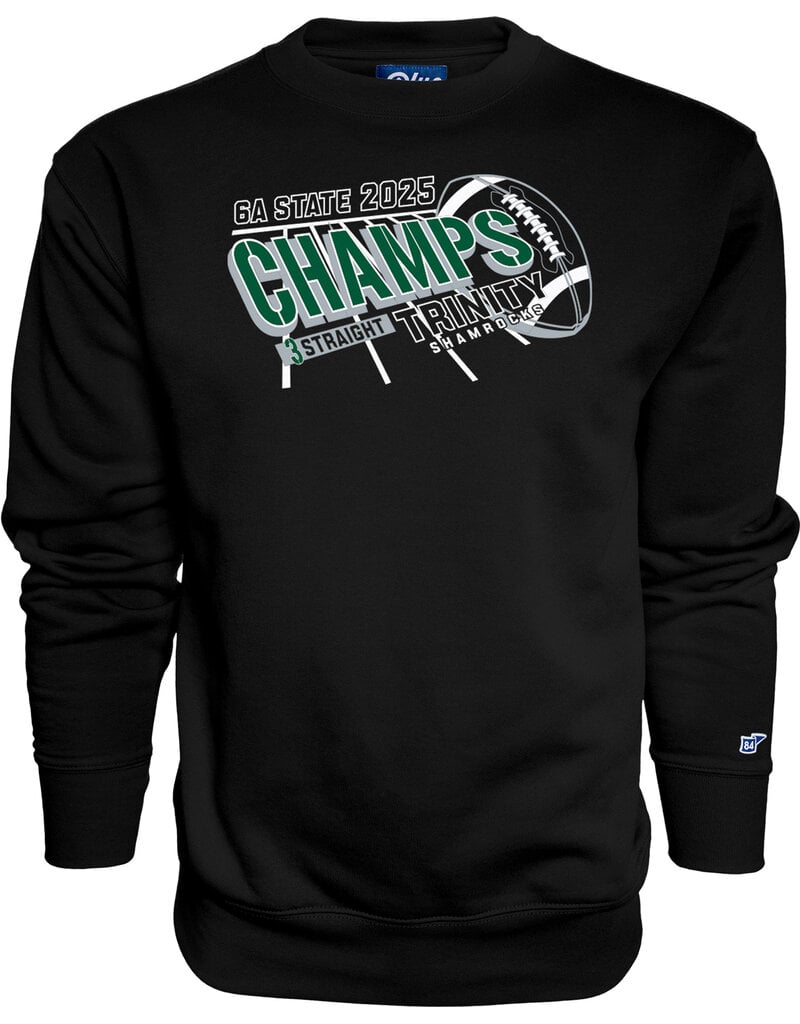 Blue 84 2025 State Football Champions Black Crew