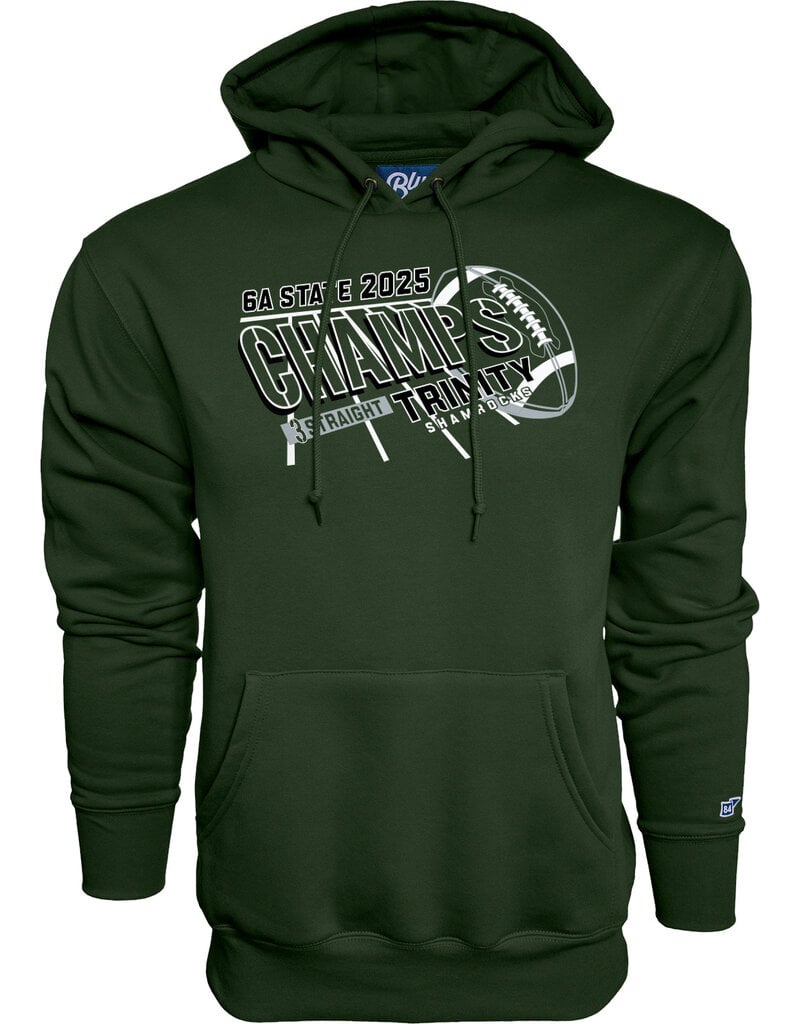 Blue 84 2025 State Football Champions Green Hoodie