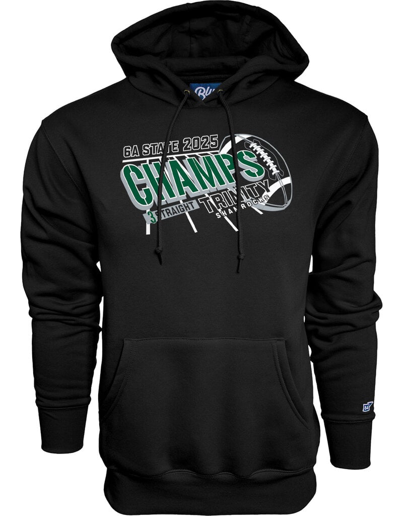 Blue 84 2025 State Football Champions Black Hoodie